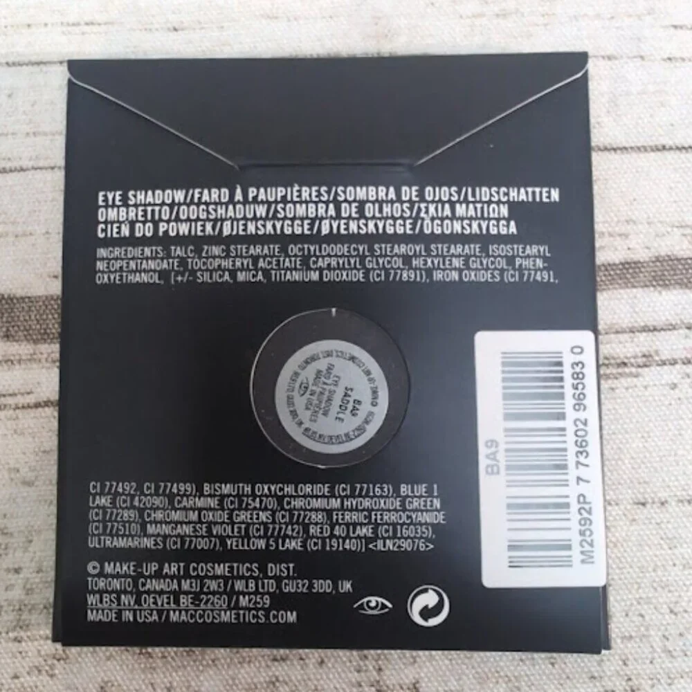 MAC Cosmetics Eye Shadow Pro Palette Refill Pan Shade BA9 Saddle